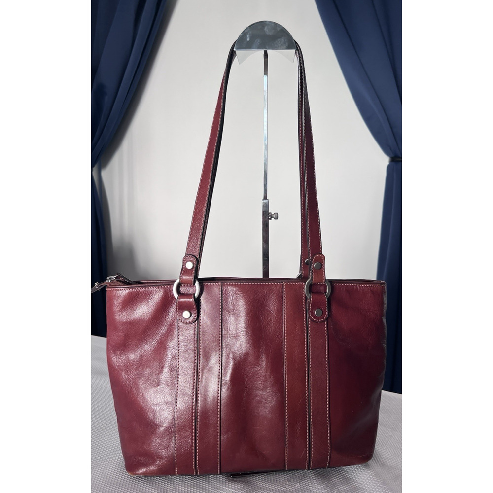 ETIENNE AIGNER Horseshoe‎ Brown Red VTG Leather Shoulder Bag Quiet Luxury - Picture 4 of 16